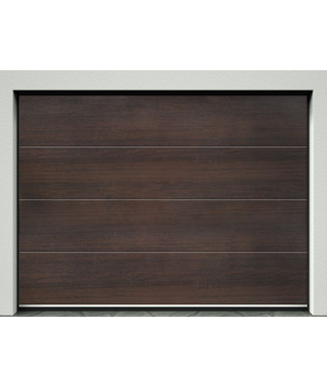 Brama garażowa dąb ciemny