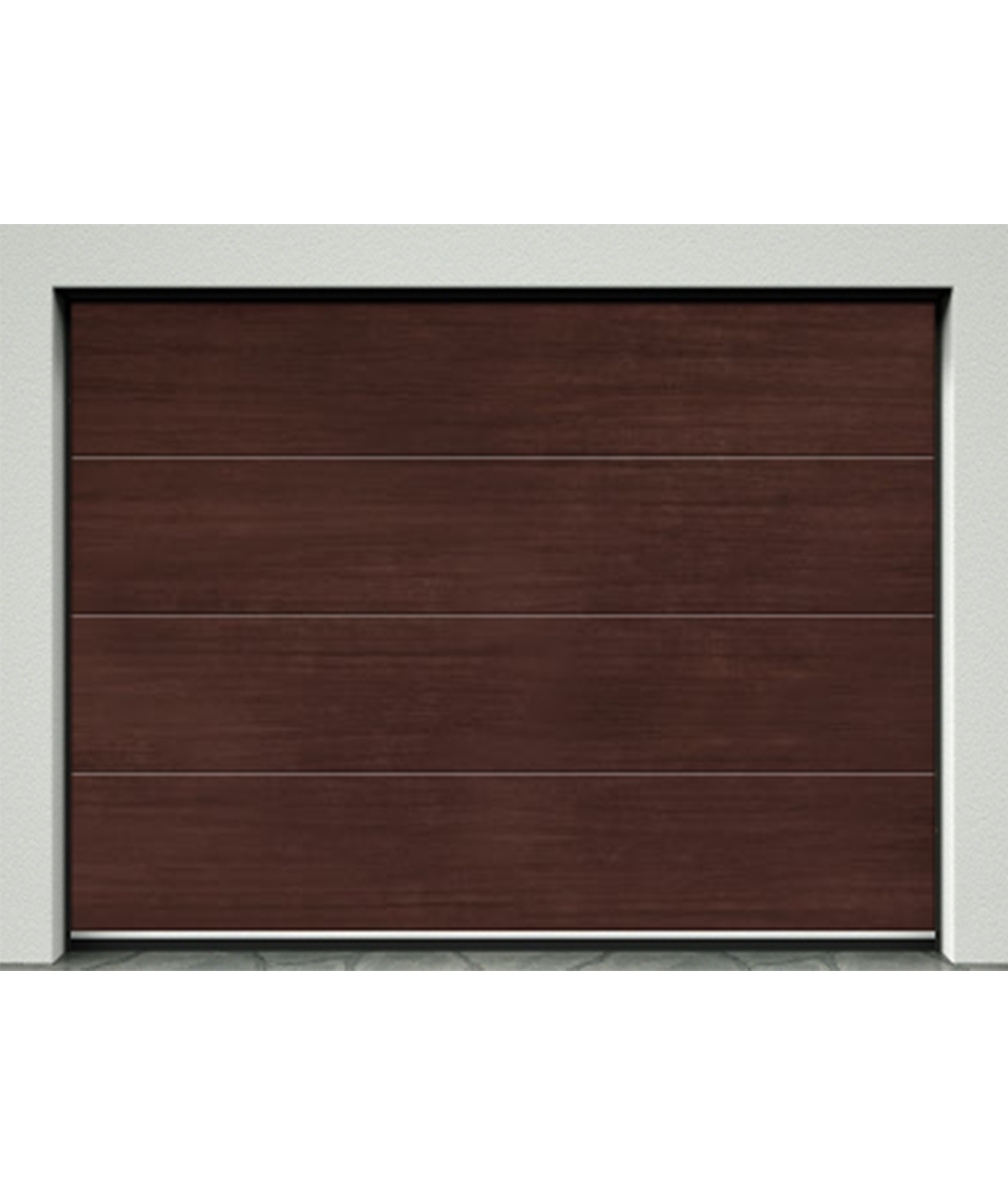 Brama garażowa mahoń