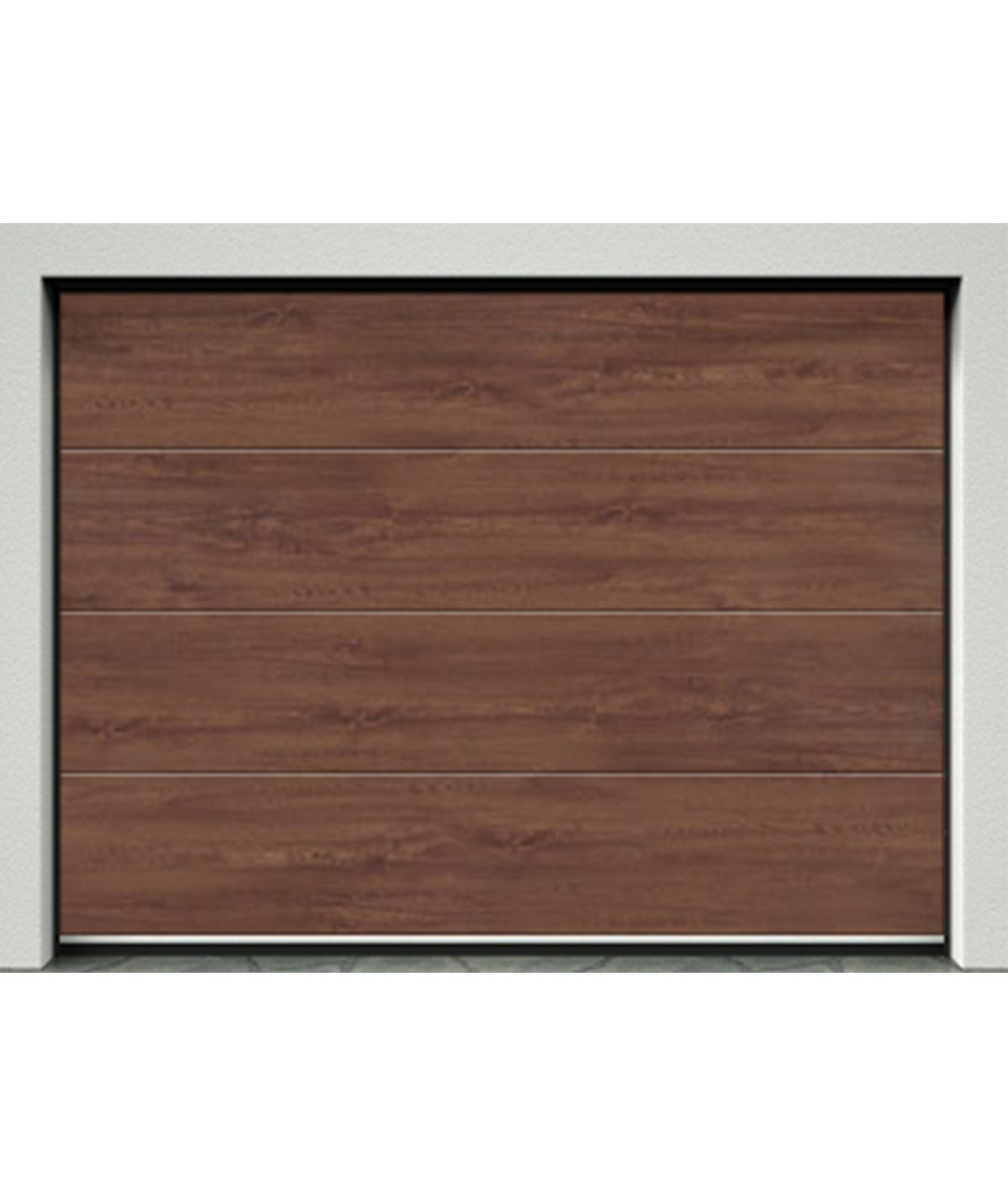 Brama garażowa orzech ciemny