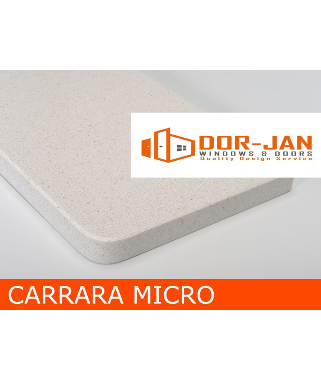 Parapet wewnętrzny z aglomarmuru Carrara Micro