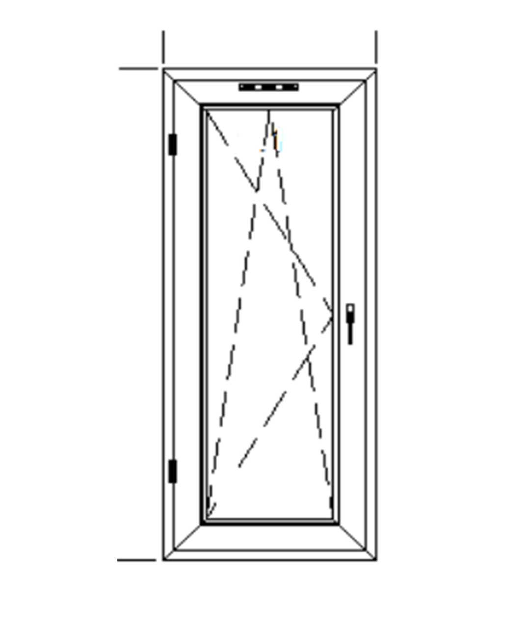 Okno balkonowe jednoskrzydłowe lewe