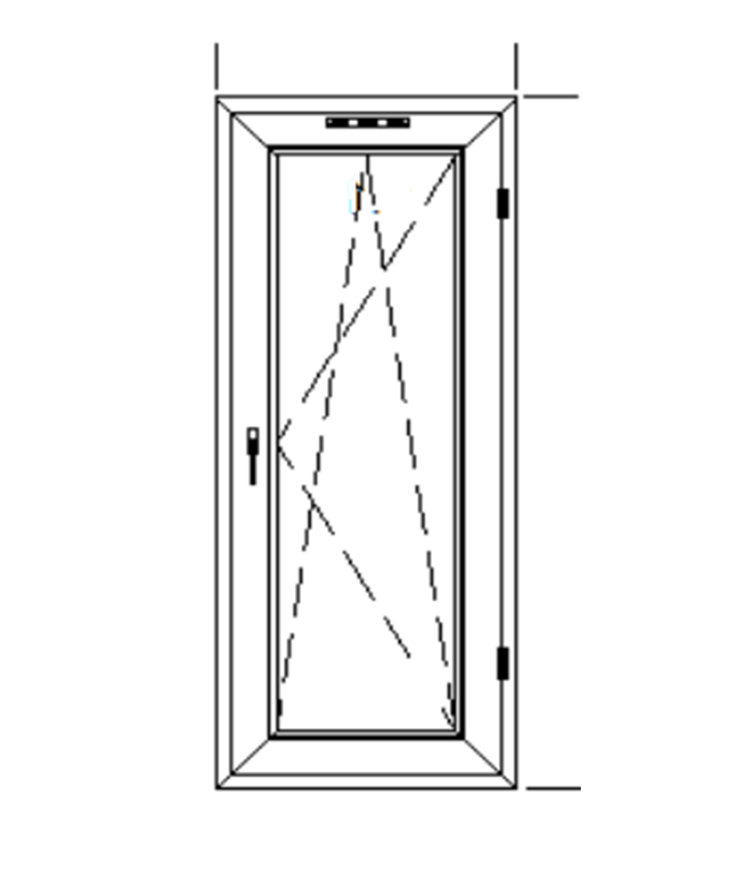 Okno balkonowe jednoskrzydłowe prawe